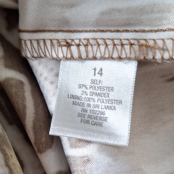 Animal Print Sheath Midi Dress, Sleeveless, Sz 14, NWOT - Picture 13 of 14